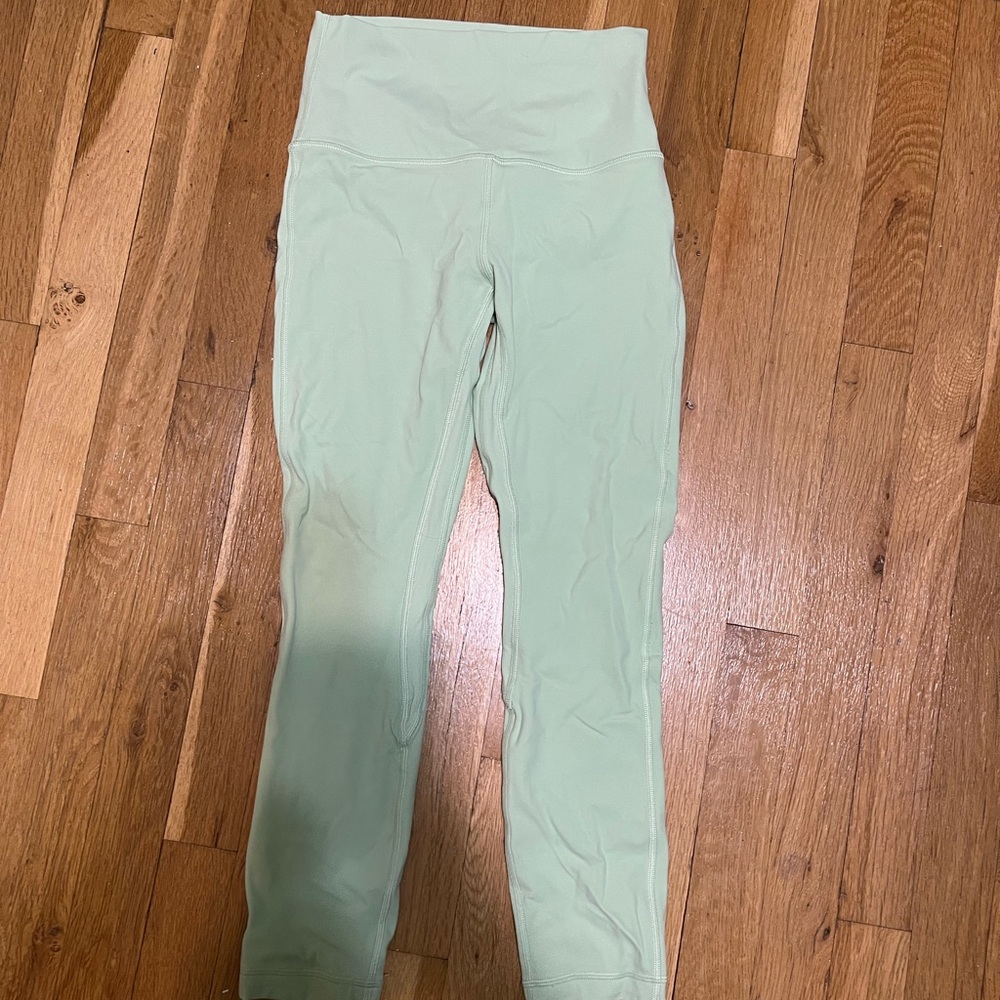 Lululemon Aligns 23” creamy mint green